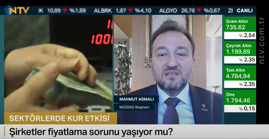 MÜSİAD Genel Başkanı Mahmut Asmalı, ekonomideki son gelişmeler ve Vizyoner'21'i NTV'ye değerlendirdi